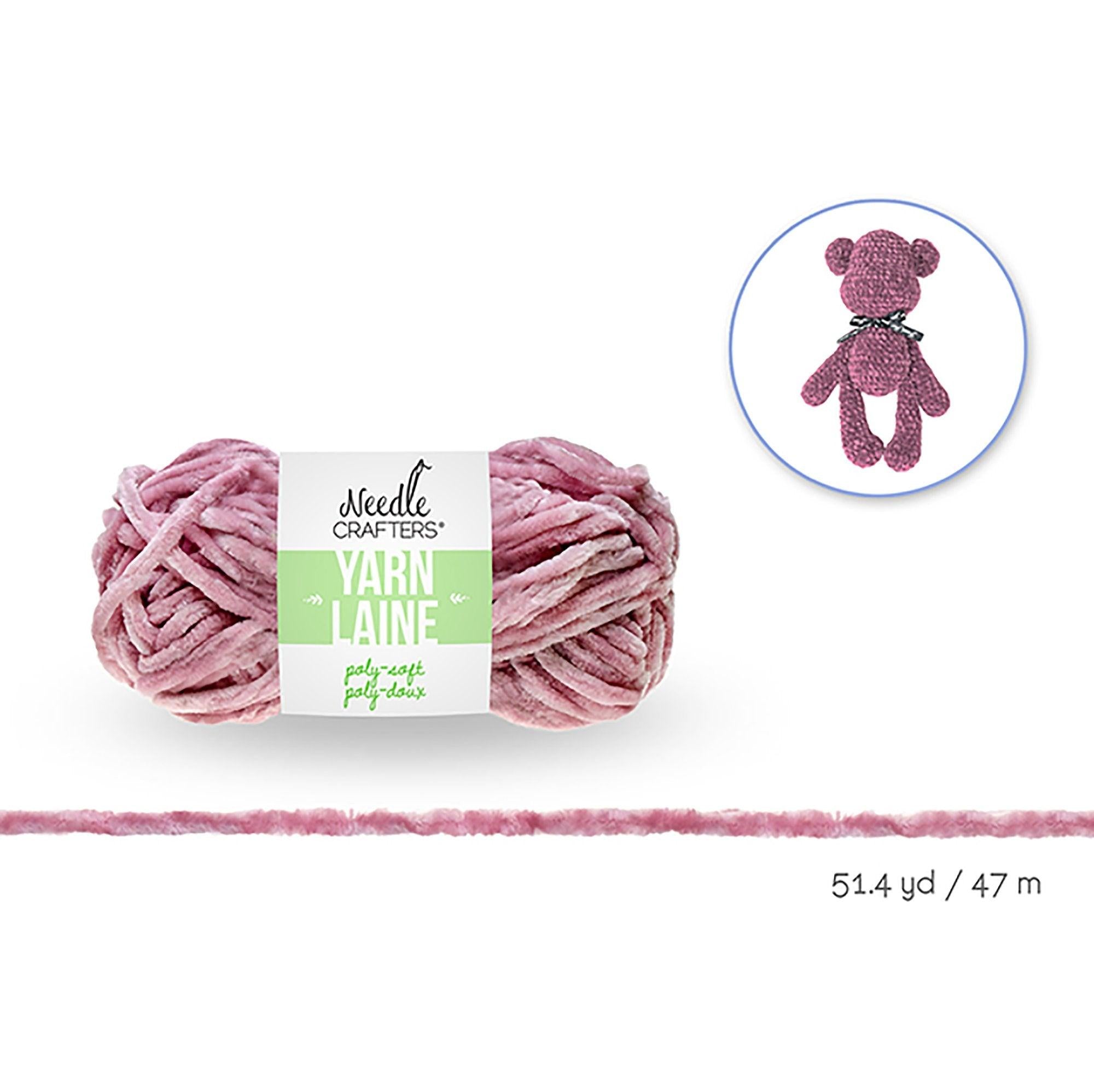 Needlecrafters: 50g Poly Soft Yarn Ball A) Rose - Dollar Max Depot