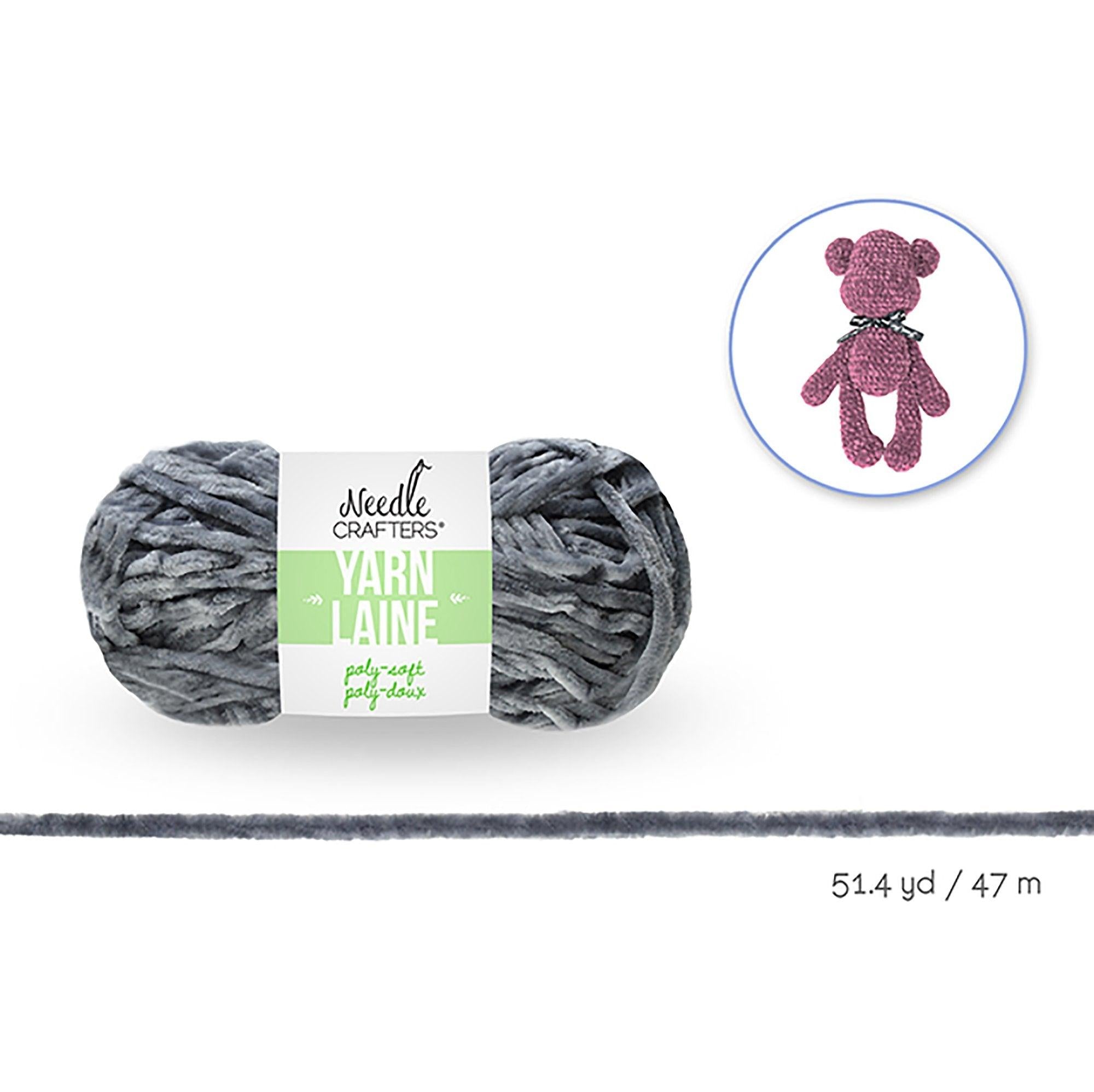 Needlecrafters: 50g Poly Soft Yarn Ball D) Grey - Dollar Max Depot