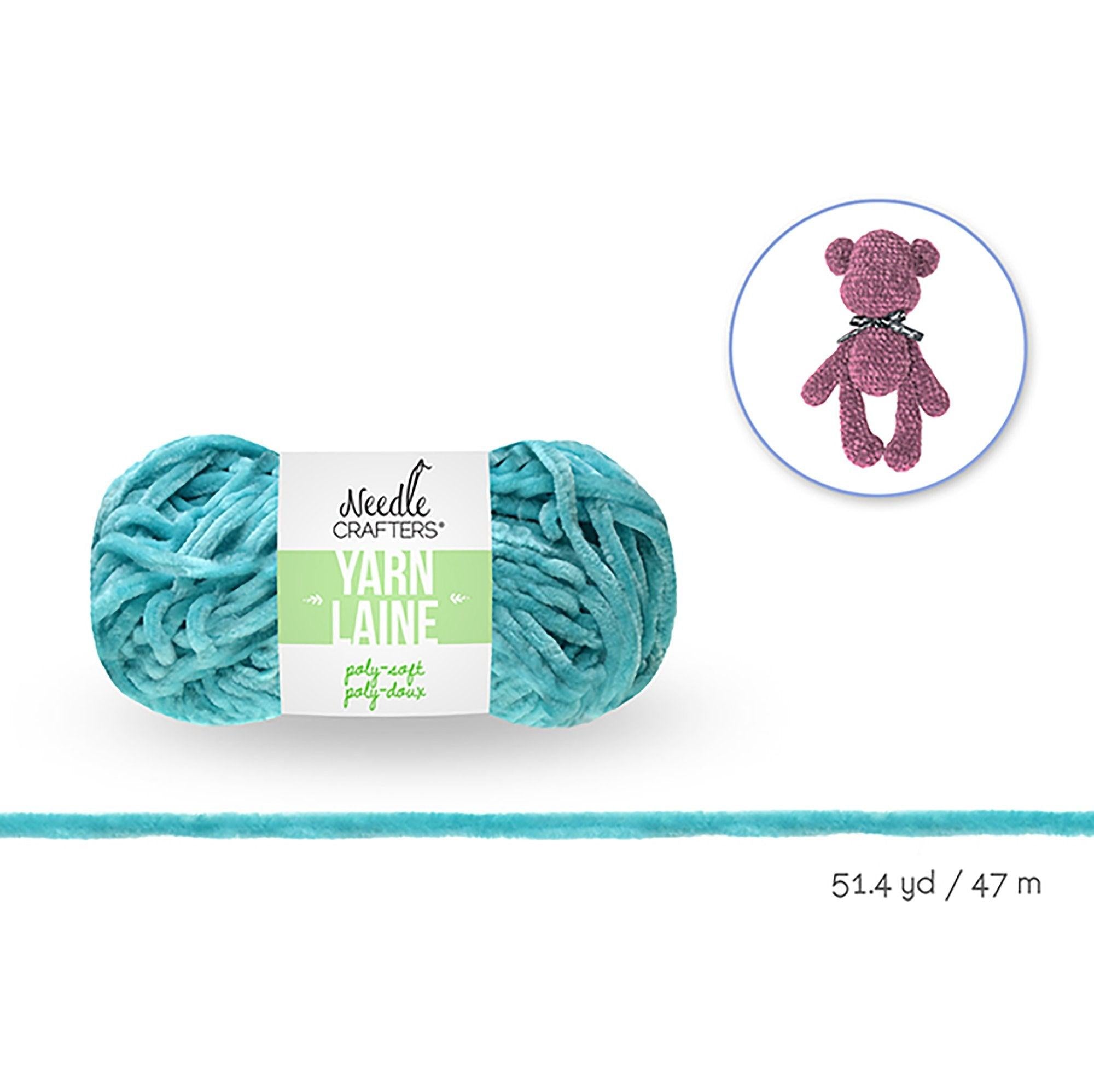 Needlecrafters: 50g Poly Soft Yarn Ball G) Aqua - Dollar Max Depot