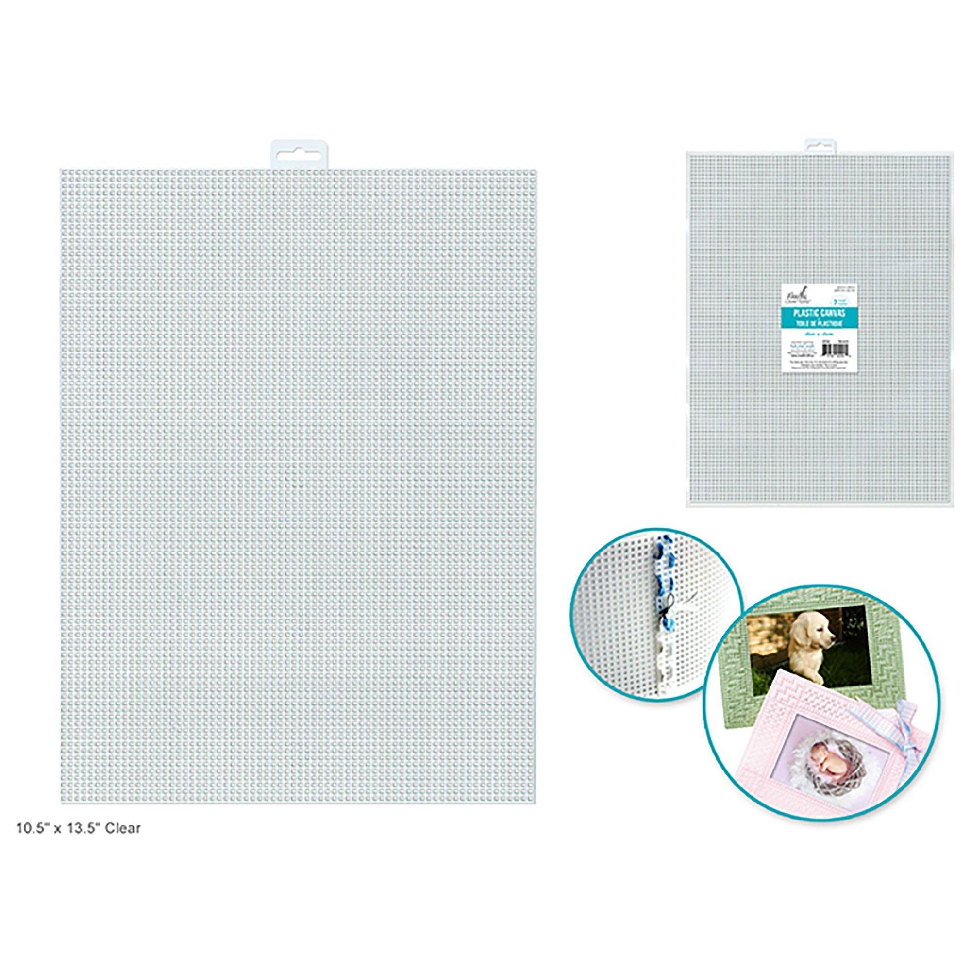 Plastic Canvas: 7-Mesh 10.5"X13.5" Clear Painting Canvas - Dollar Max Dépôt