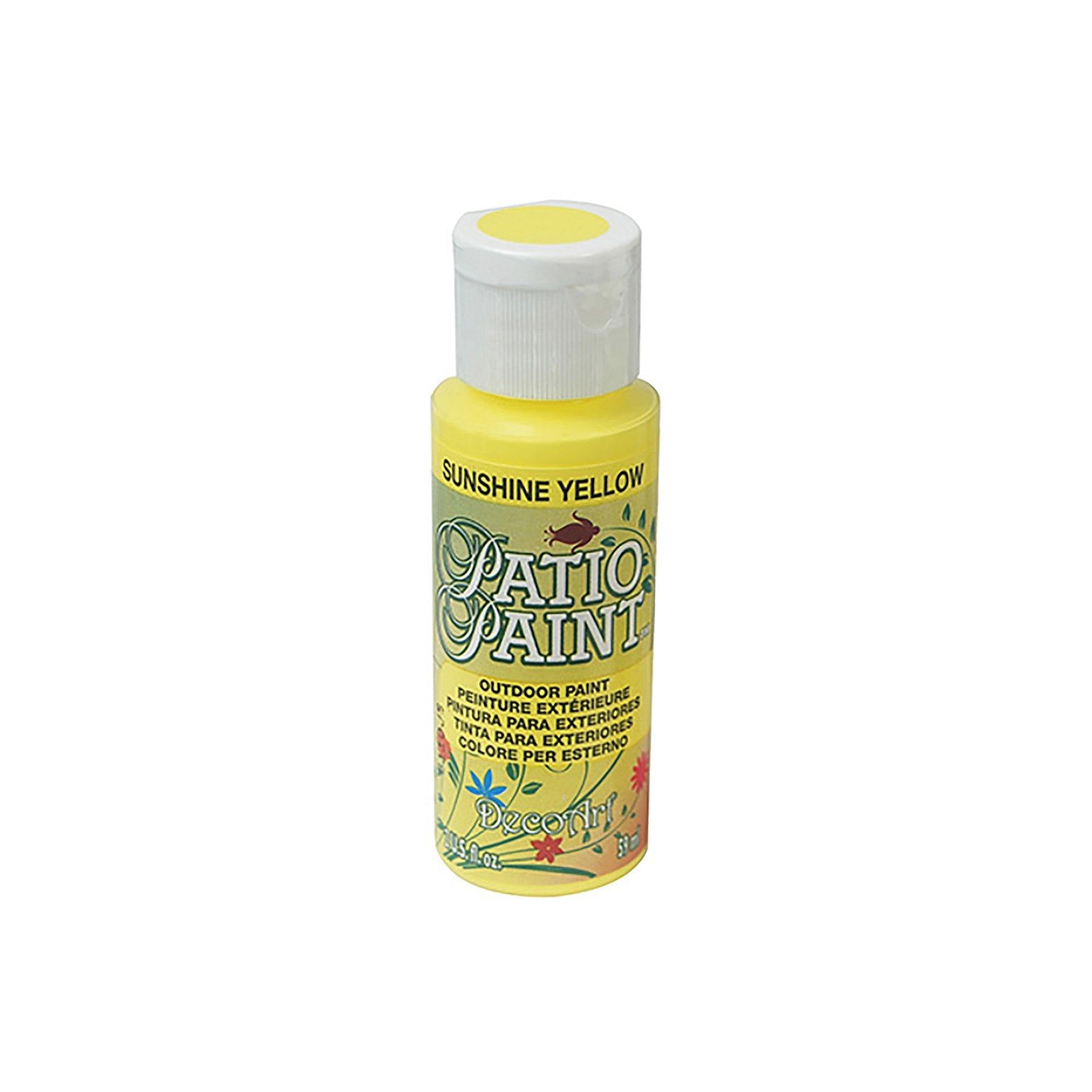 Dcp06 Sunshine Yellow Patio Paint: 2Oz Outdoor Paint 1-Step Dcp06-75 - Dollar Max Dépôt