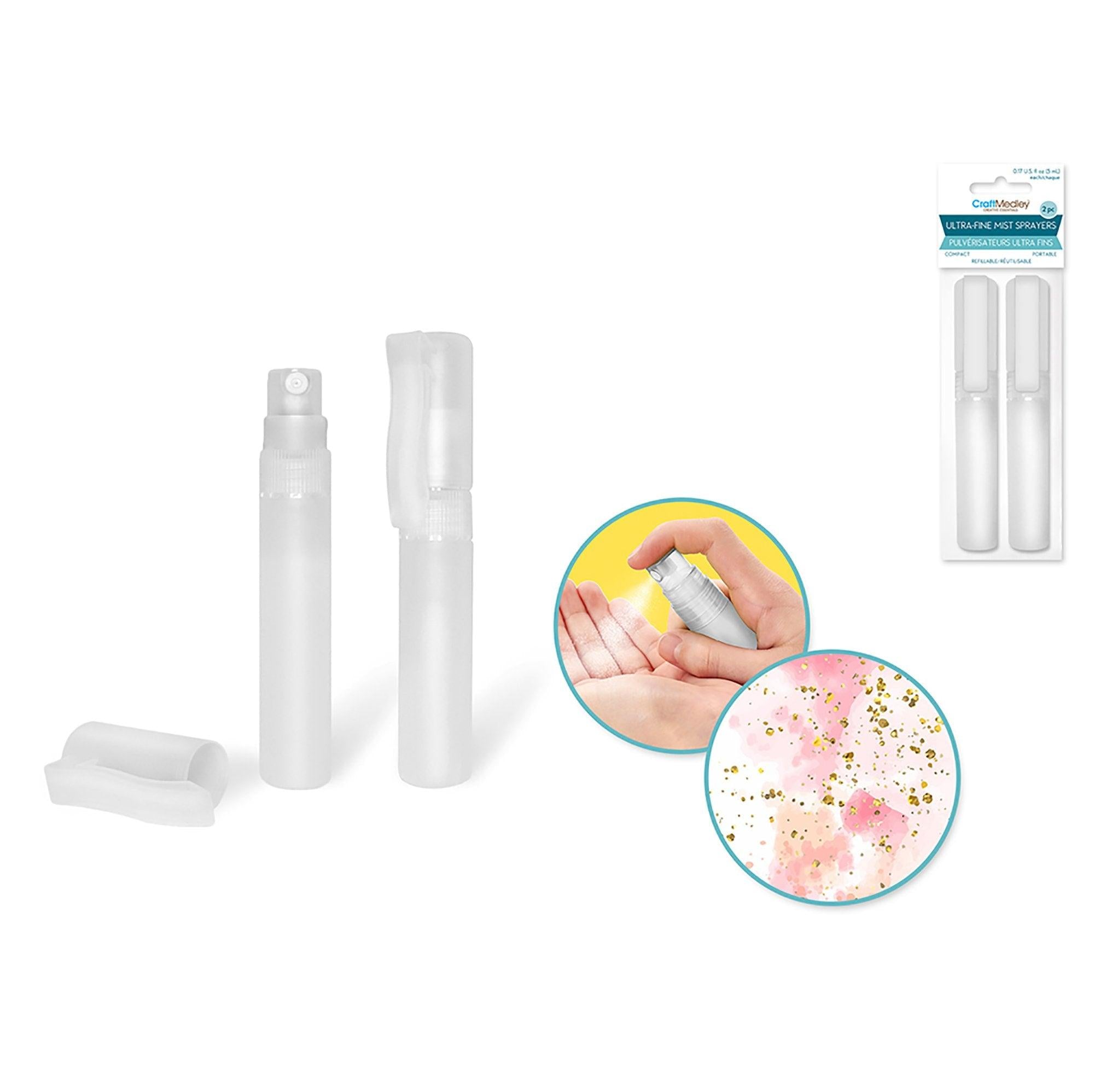 Plastic Bottles: 5ml Ultra Fine Mist Sprayer~ Refillable Screw Top 2/pk - Dollar Max Depot
