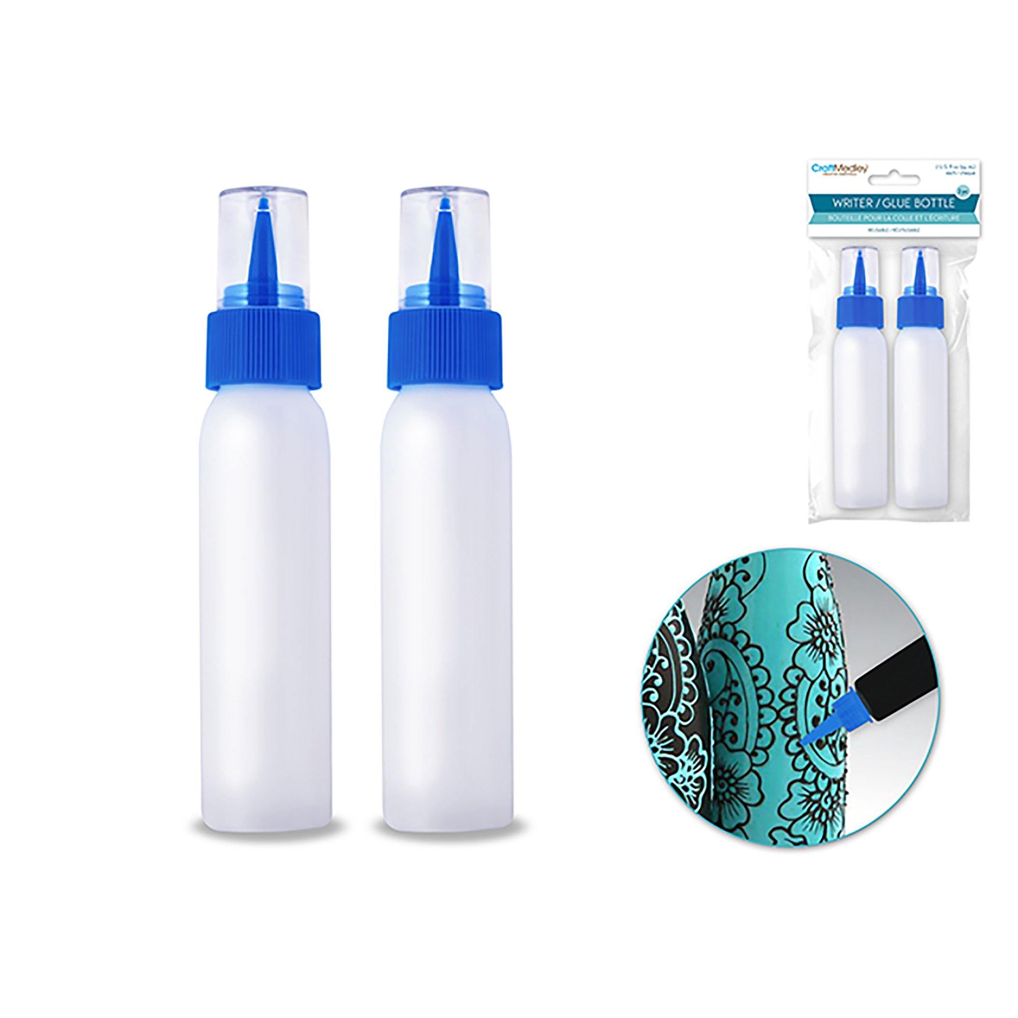Plastic Bottles: 2Oz (59M Writer/Glue Bottle X2 Reusable - Dollar Max Dépôt