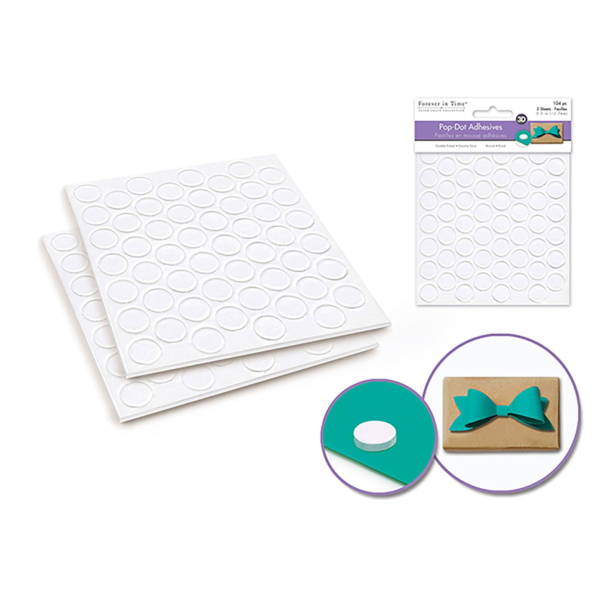 3D Pop Dots: 1/2" Round X104 Dual-Adhesive Foam Mount - Dollar Max Dépôt