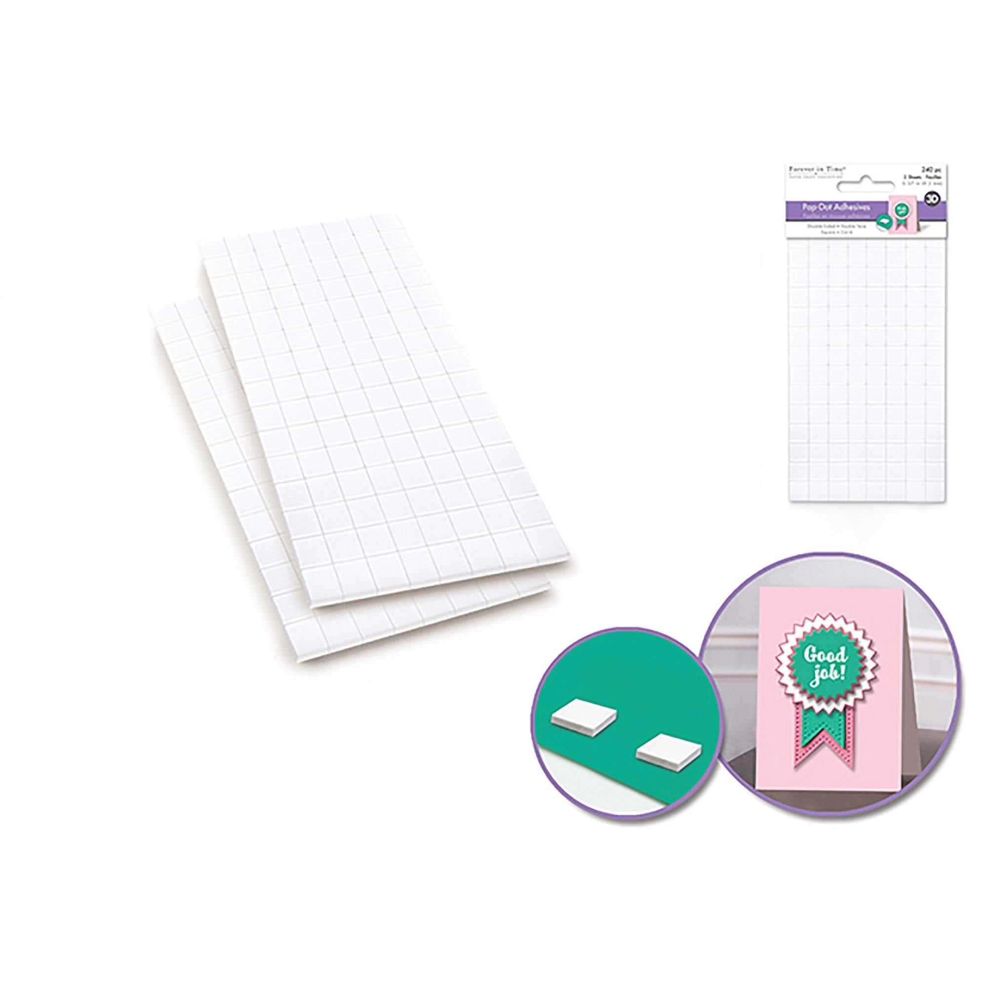 3D Pop Dots: 3/8" Square X240 Dual-Adhesive Foam Mount - Dollar Max Dépôt