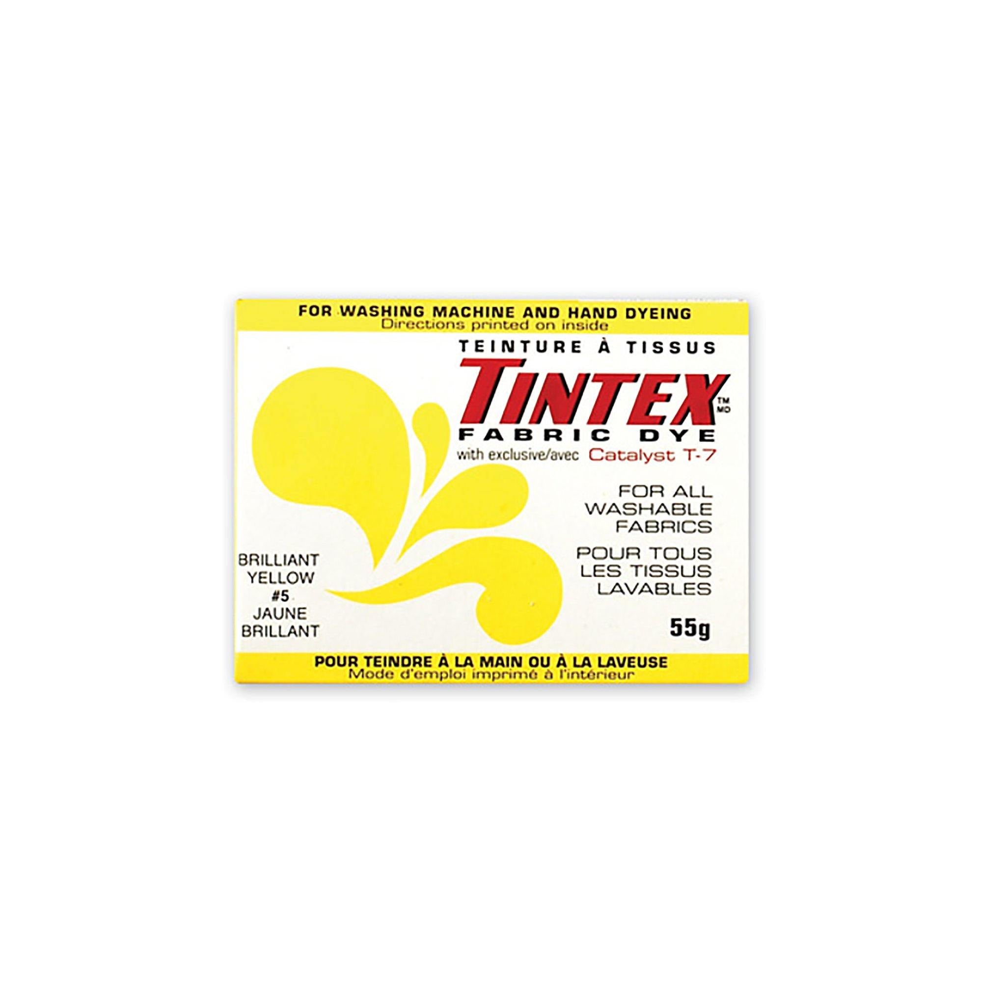 05 Brilliant Yellow Tintex: 55G Fabric Dye For All Washable Fabrics - Dollar Max Dépôt