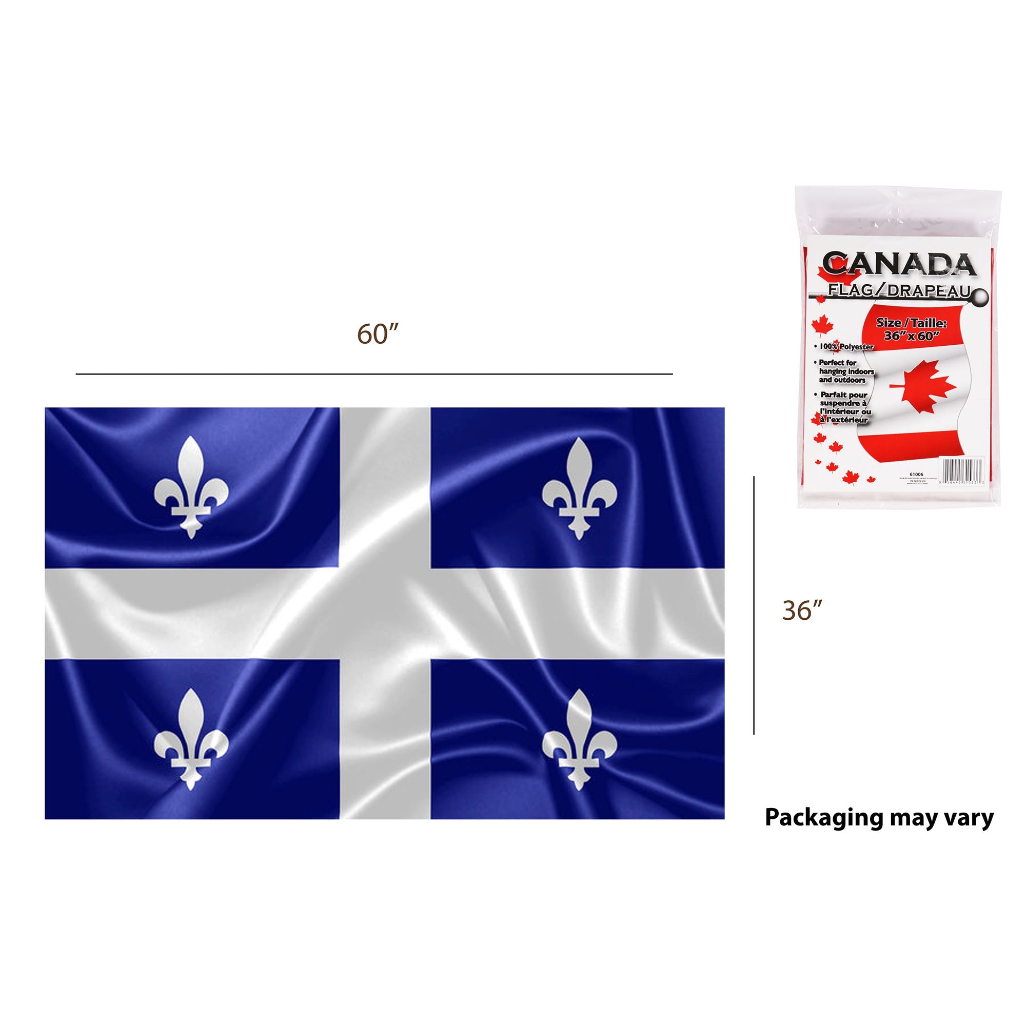 St-Jean Baptiste Quebec Flag Fabric 36x60in