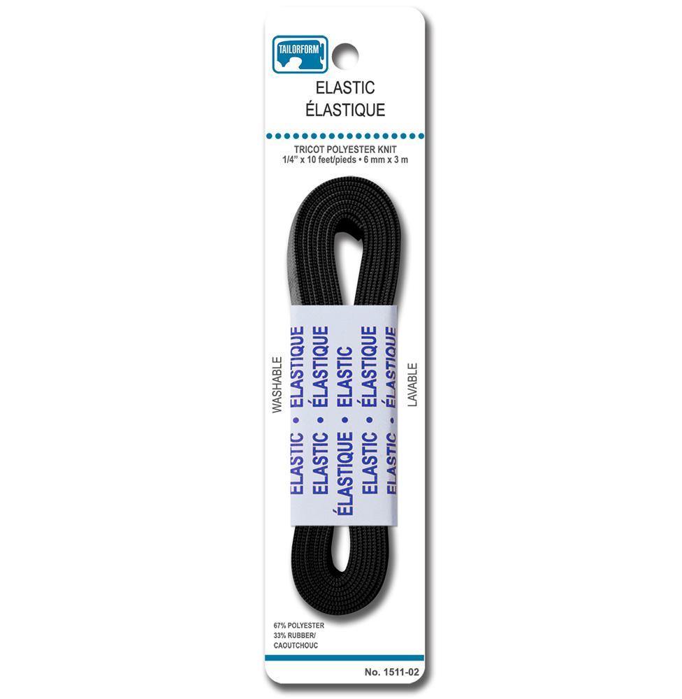 1/4' Knit Elastic Black - Dollar Max Depot