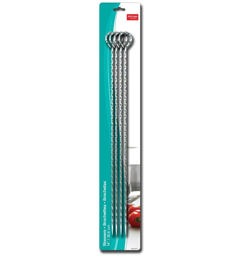 Skewers - 4, 14" - Dollar Max Depot