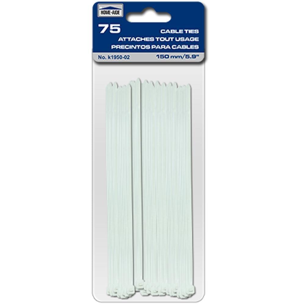 Cable Ties - 150Mm/5.9" 75Pcs - Dollar Max Depot