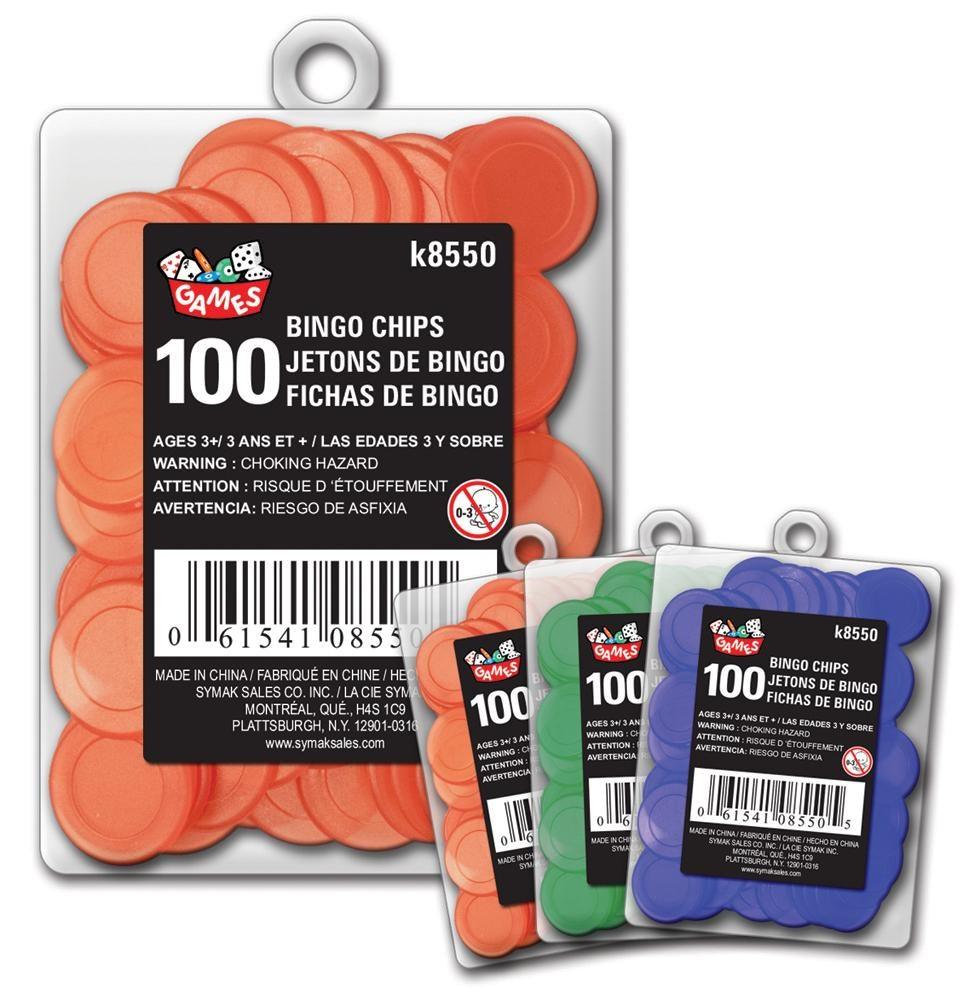 Bingo Chips - 100Pcs Assorted Colors - Dollar Max Depot