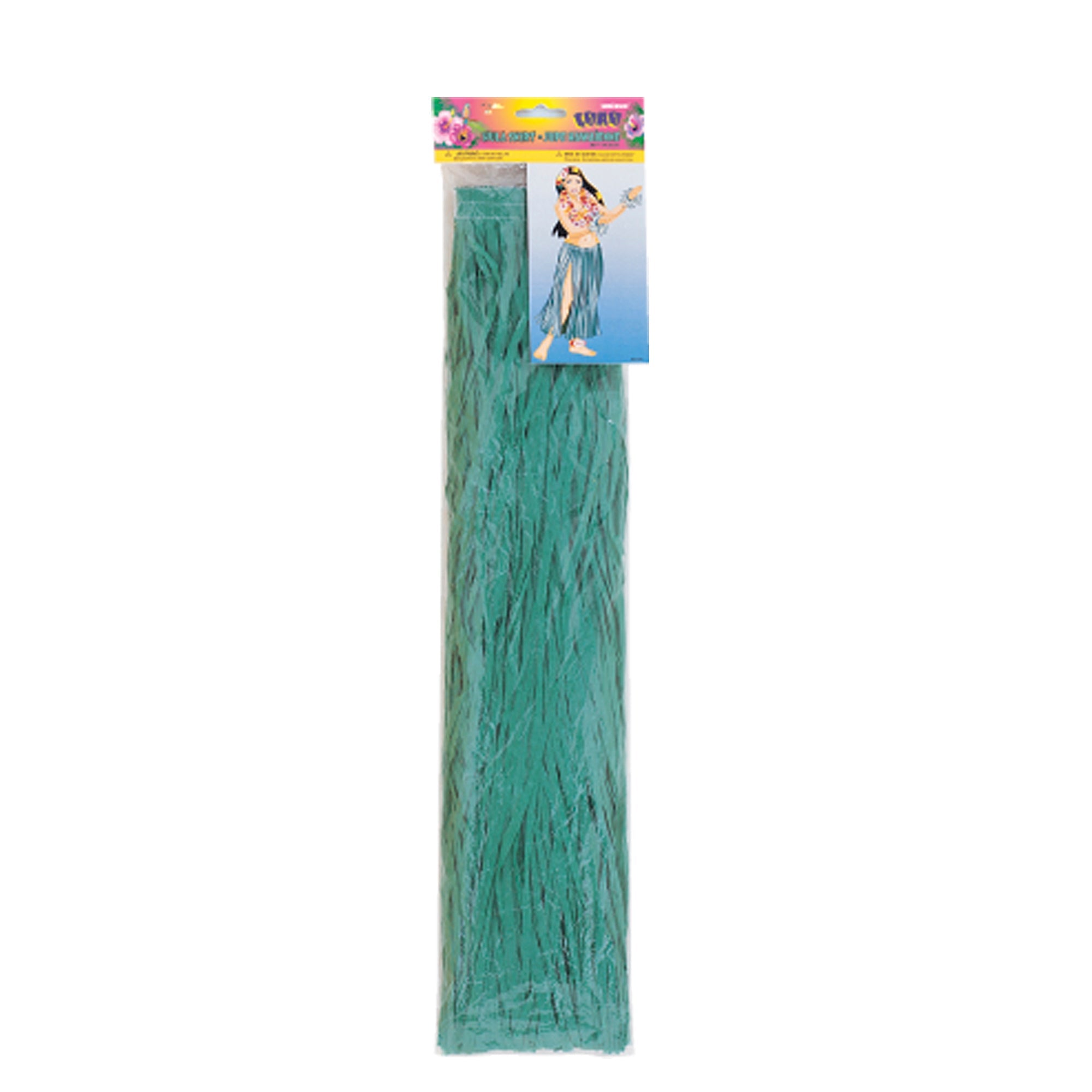 Green Nylon Hula Skirt 36W x 30L in