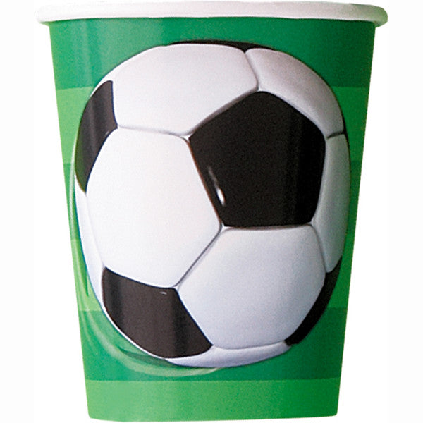 3D Soccer 8 Paper Cups 9oz