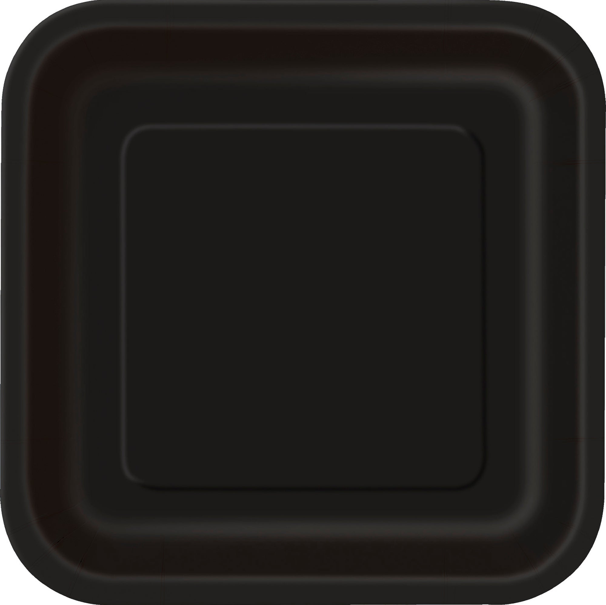 14 Square Paper Plates Midnight Black 9in