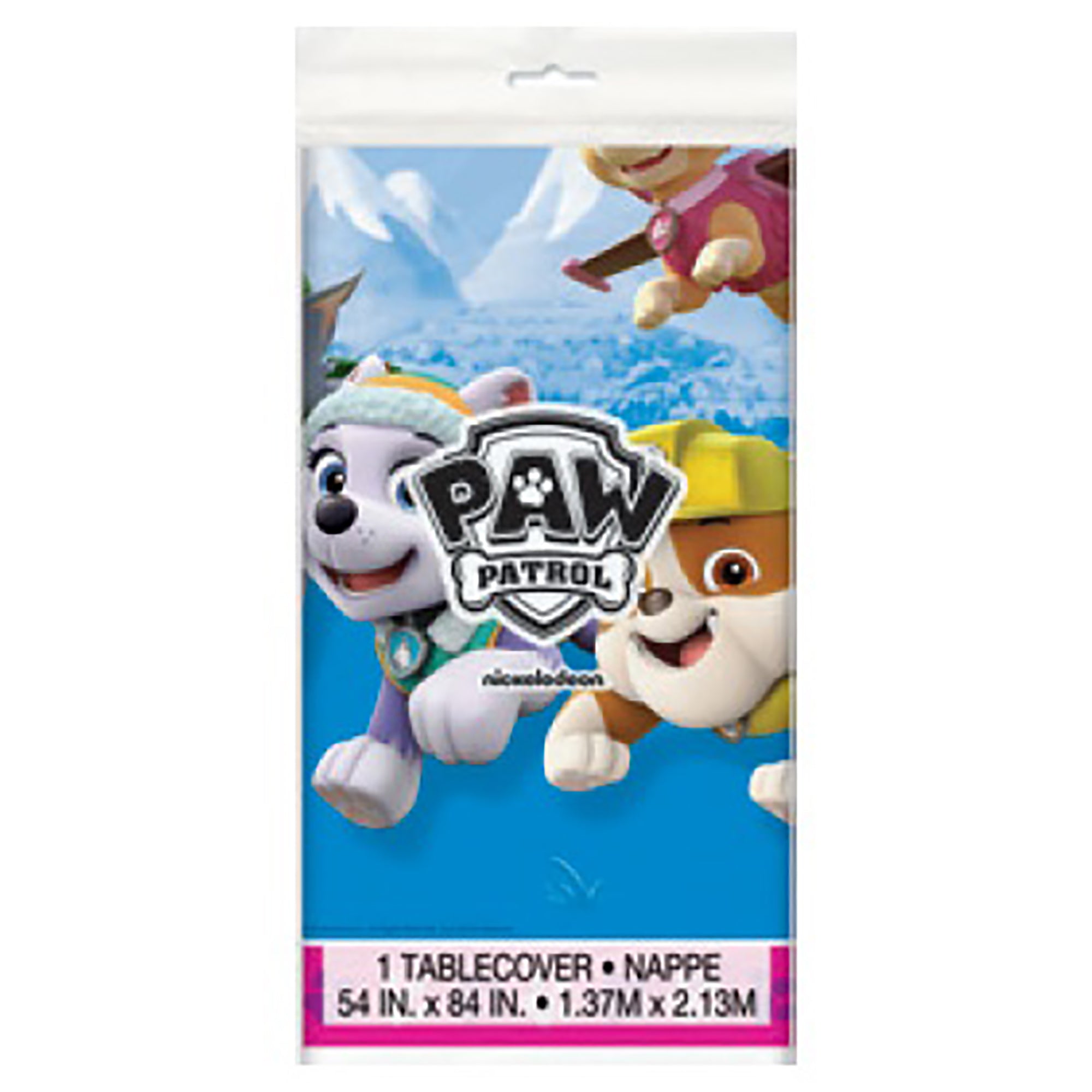 Paw Patrol Pink Plastic Table Cover  54x84in