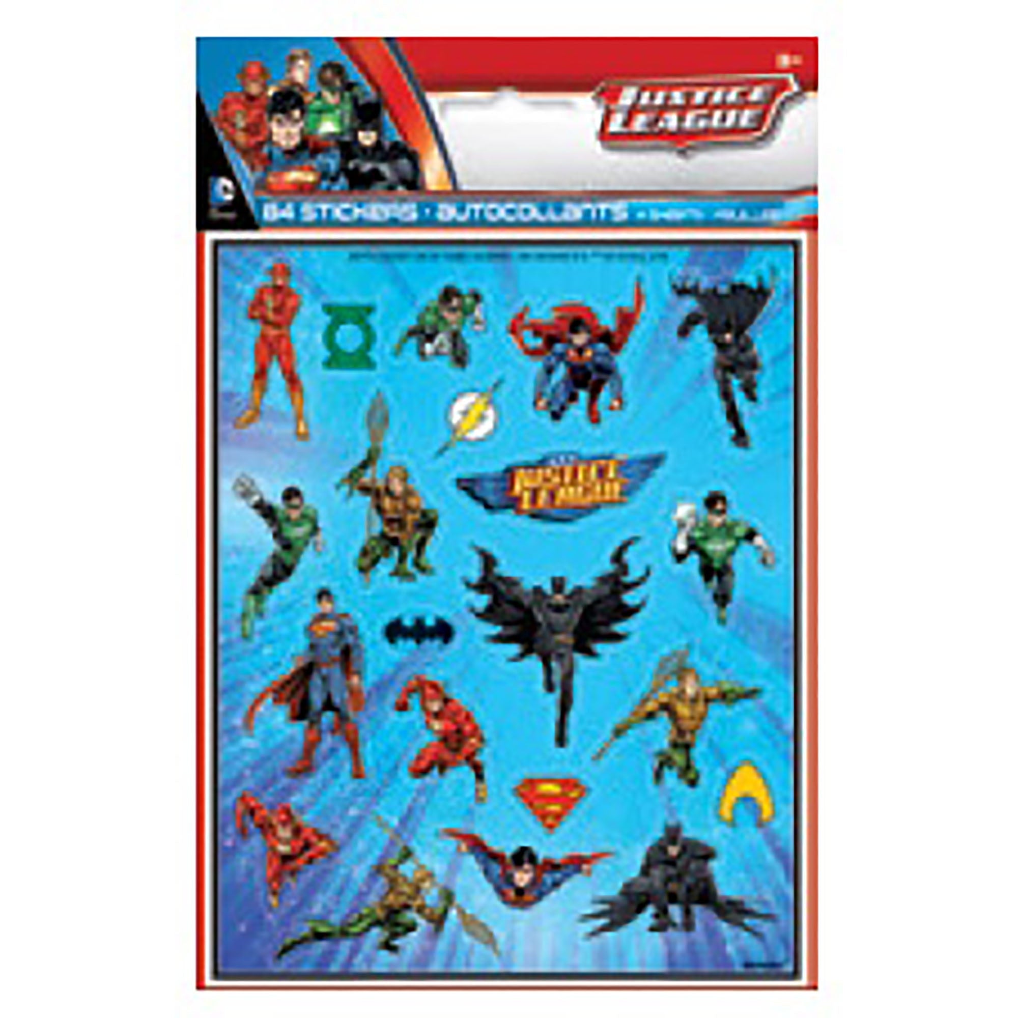 Justice League Stickers 4 Sheets