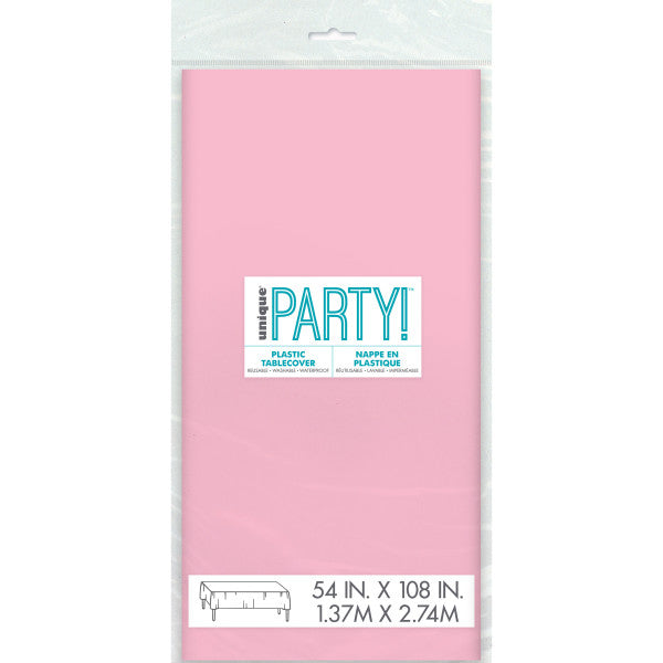 Plastic Table Cover Lovely Pink 54x108in