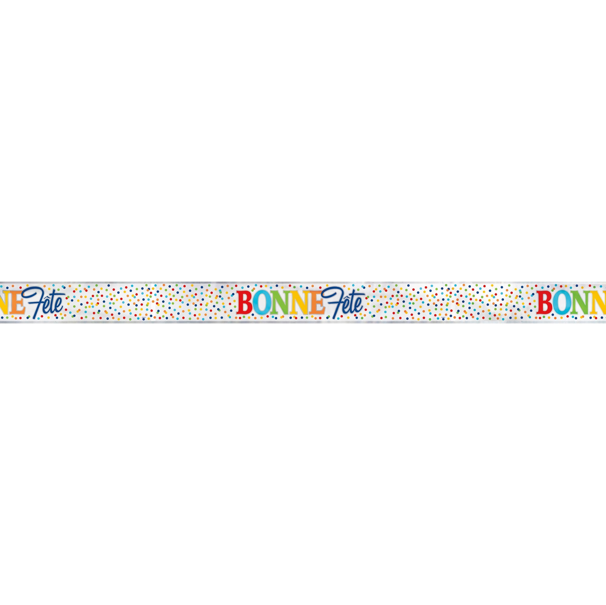 Rainbow Polka Dots Foil Banner 12ft