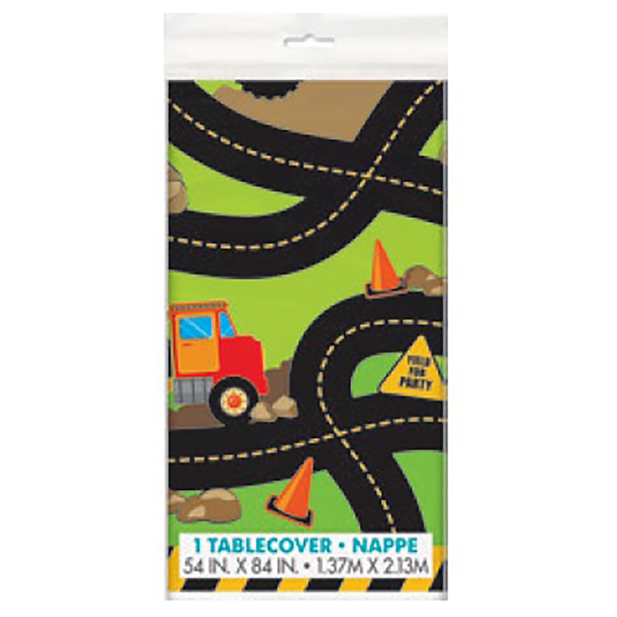 Construction Plastic Table Cover 54x84in