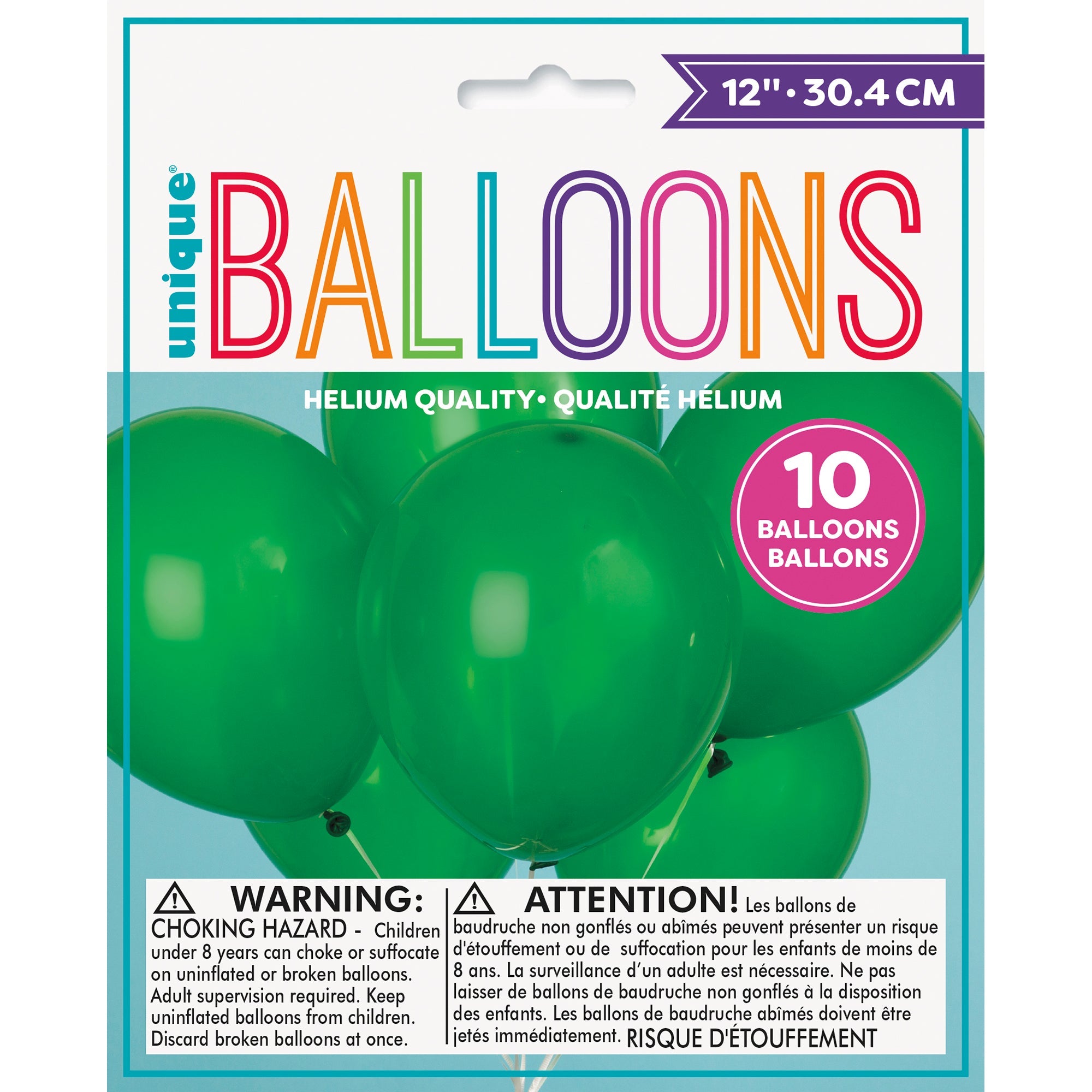 10 Latex Balloons 12in Forest Green