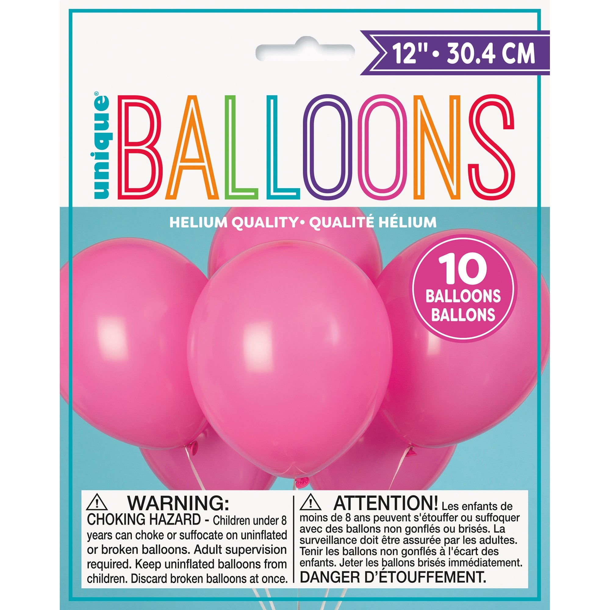 10 Latex Balloons 12in Bubblegum Pink