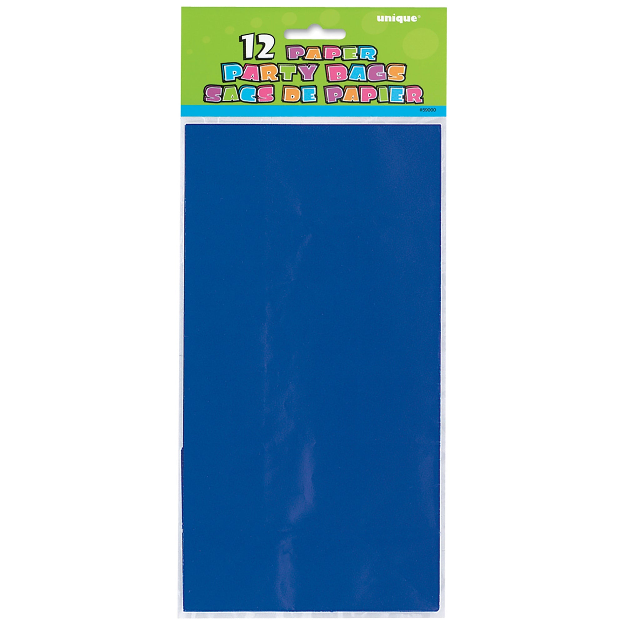 10 Party Paper Bags Royal Blue 10H x 5W in