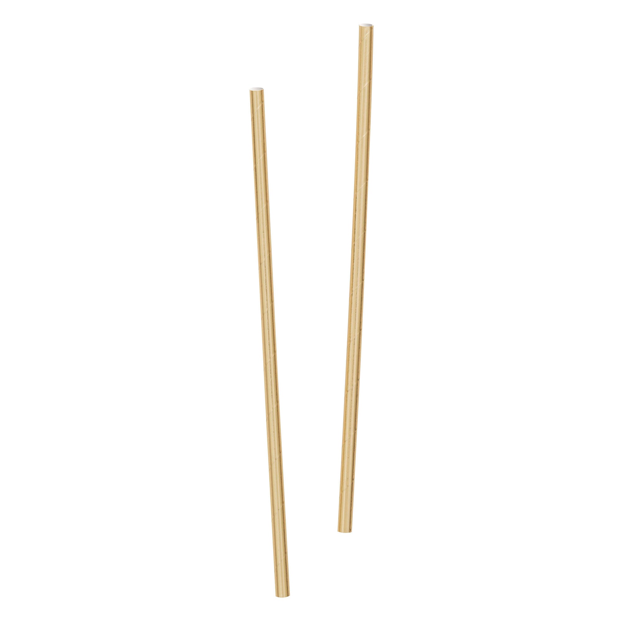 10 Paper Straws Gold