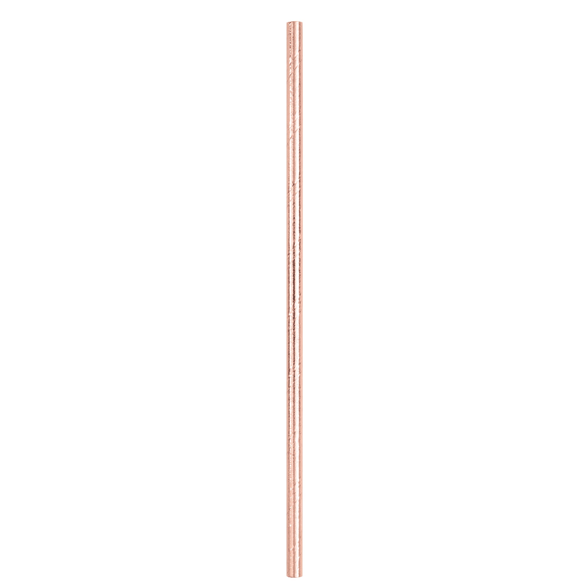 10 Paper Straws Rose Gold
