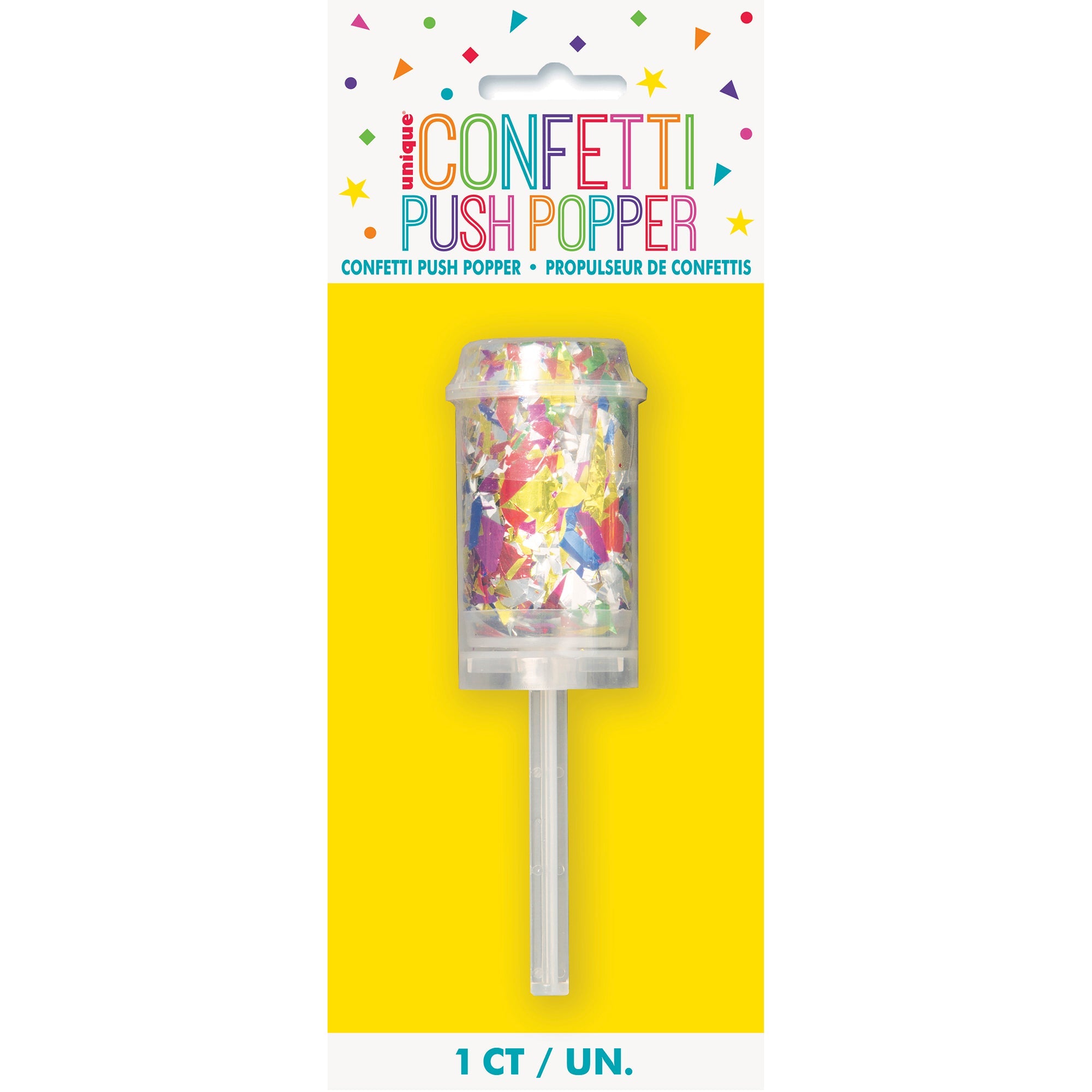 Multi-Color Foil Confetti Push Popper