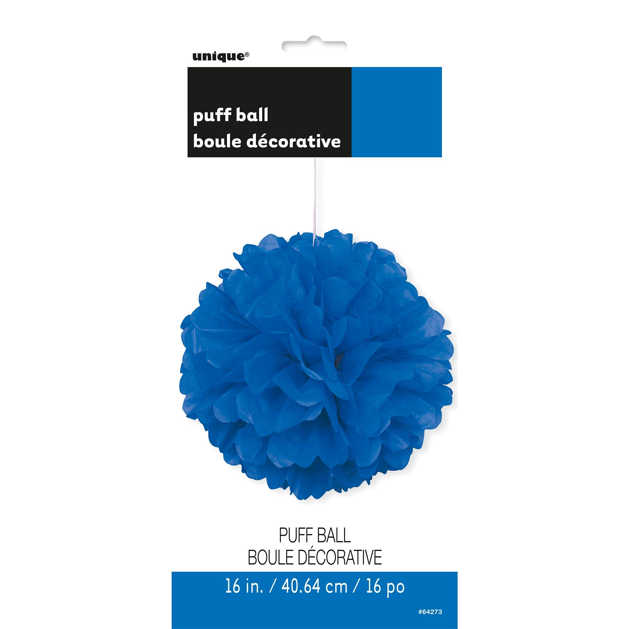 Puff Ball Royal Blue Tissue 16in