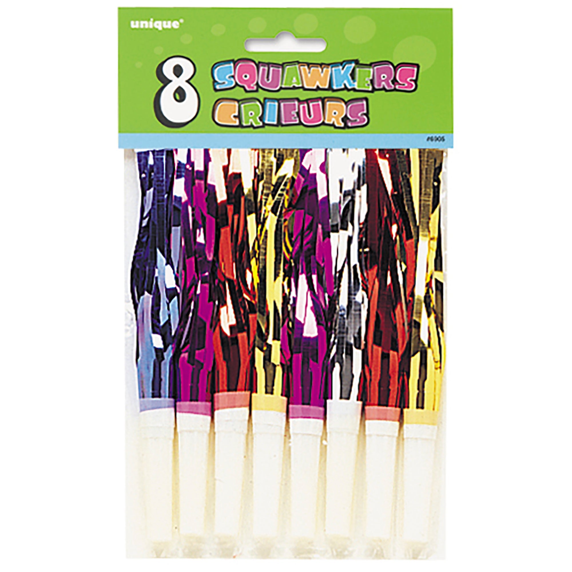 8 Fringe Squawkers Assorted Colors 7in