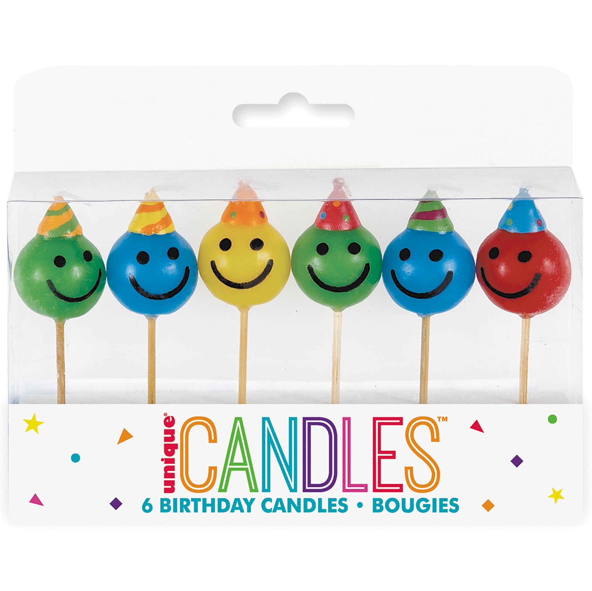 4 Candles Striped Coil Assorted Colors 3.25in