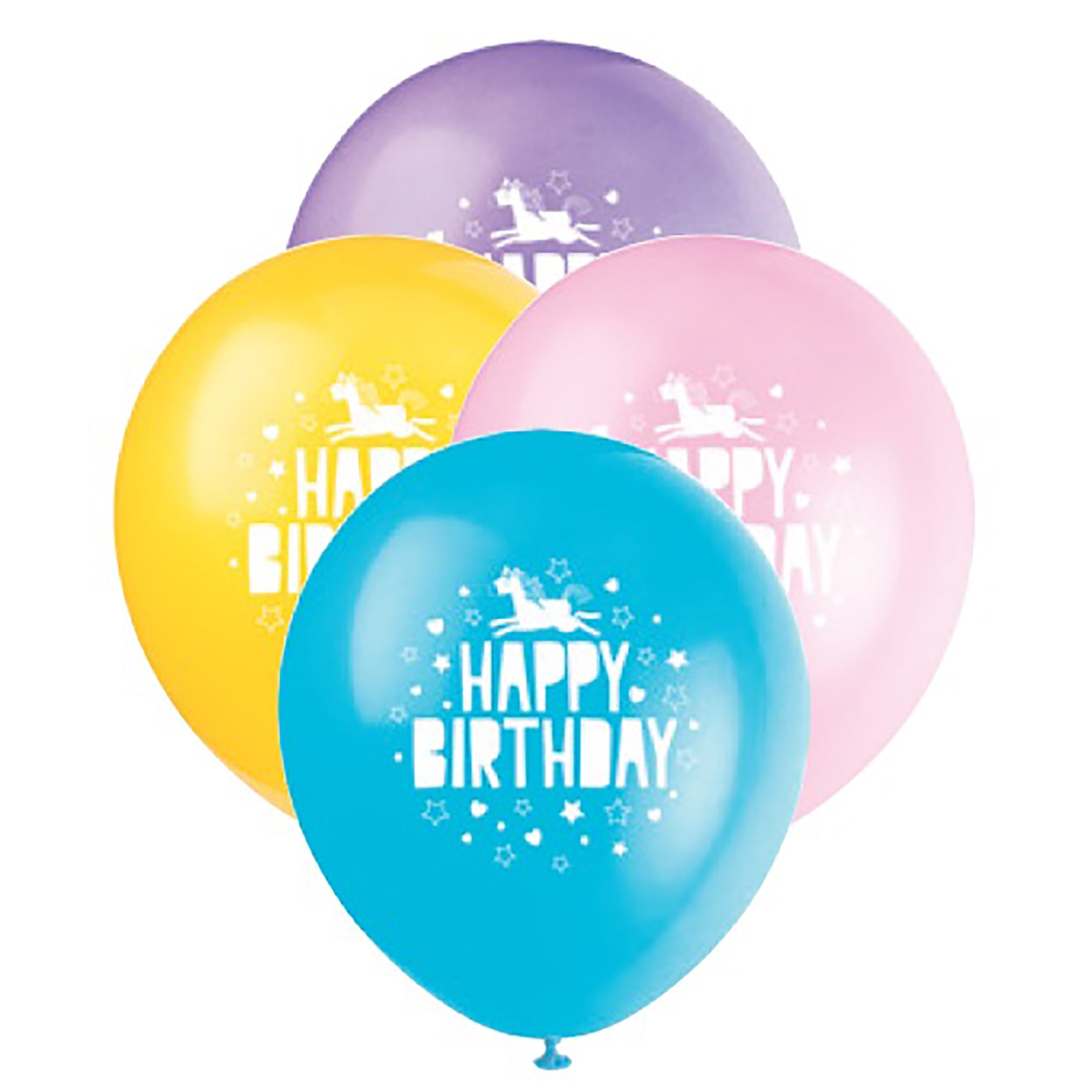 Unicorn 8 Printed Latex Balloons 12in Assorted Colors