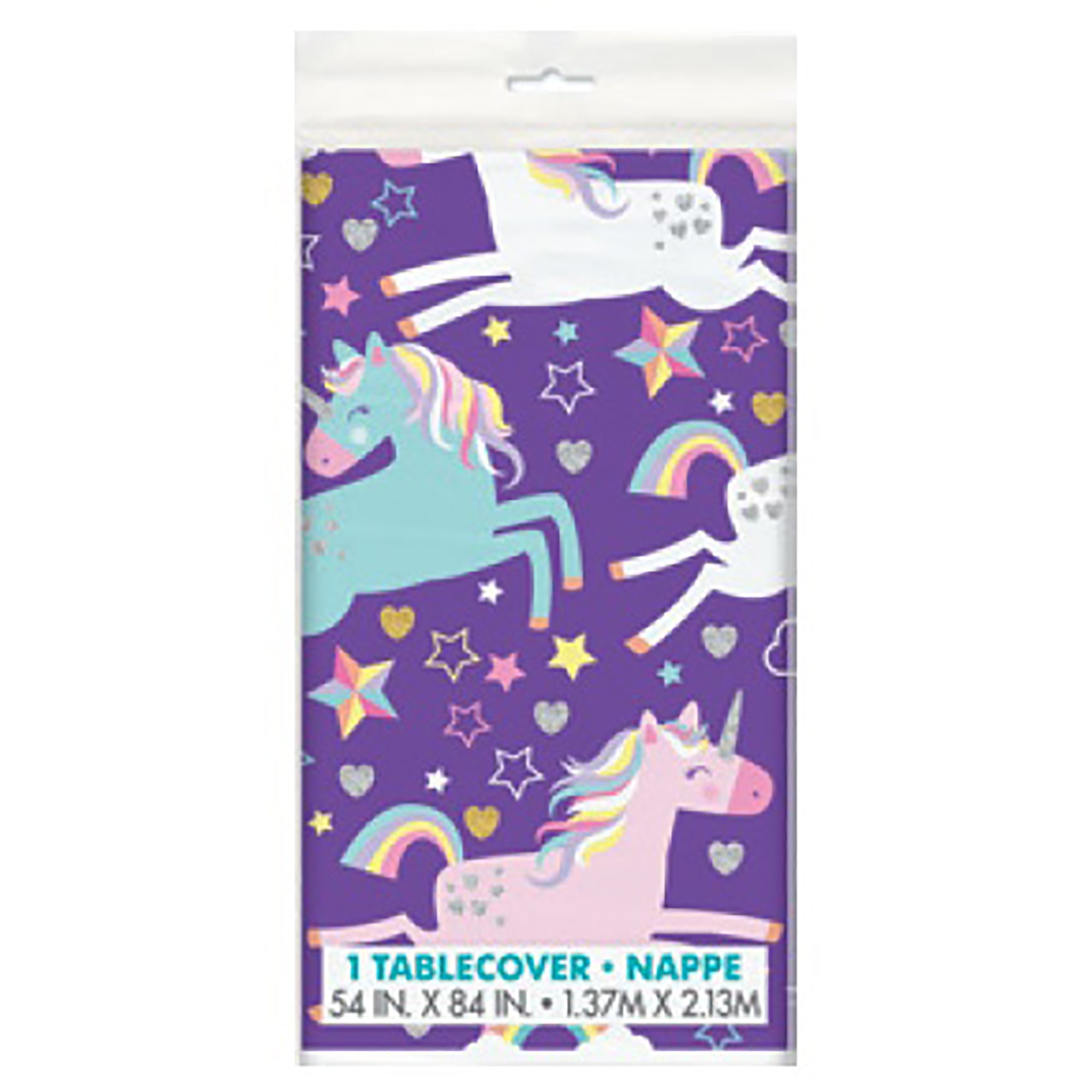 Unicorn Plastic Table Cover 54x84in