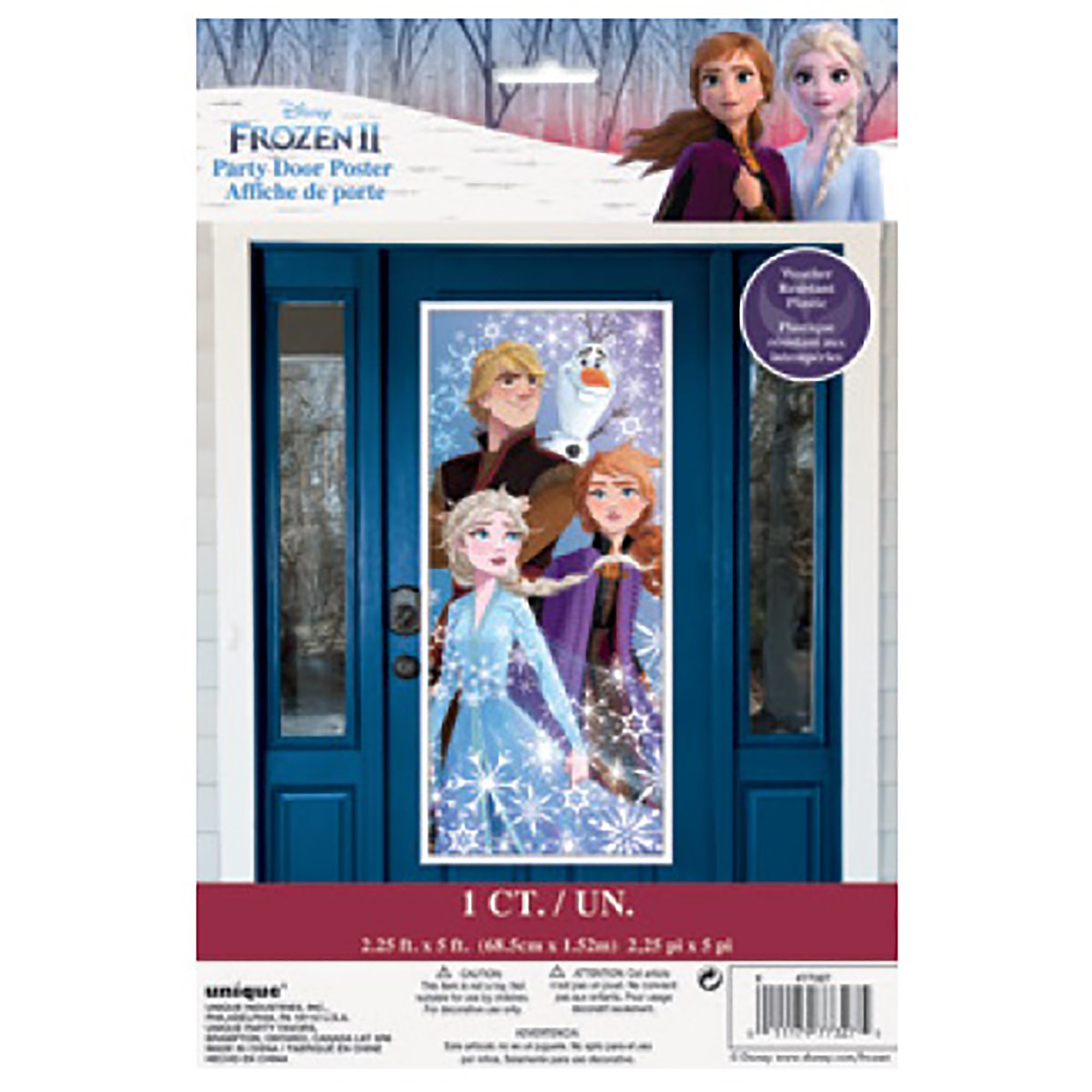Frozen 2 Plastic Door Poster 27Wx60L in