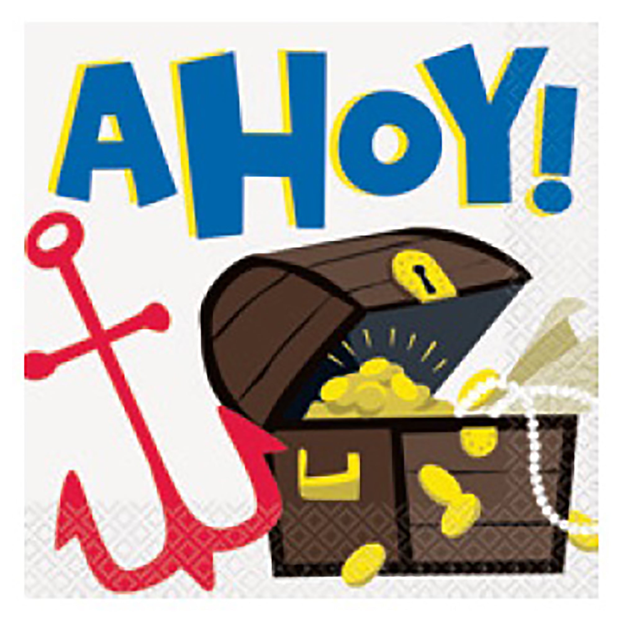 Ahoy Pirate 16 Luncheon Napkins 12.75x12.75in