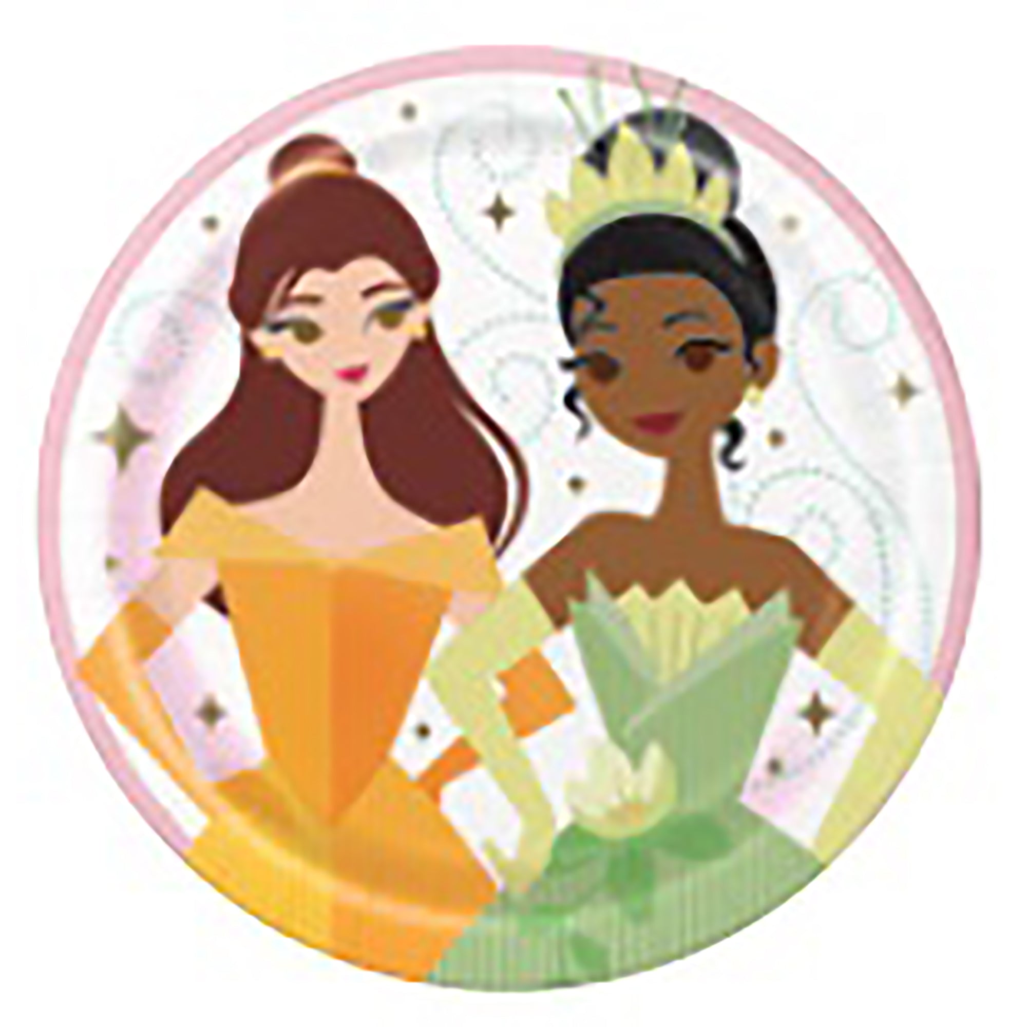 Disney Princess 8 Round Paper Plates 7in