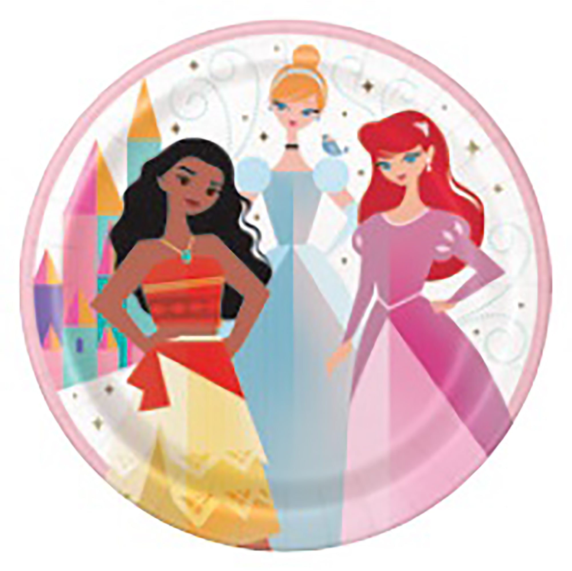 Disney Princess 8 Round Paper Plates 9in