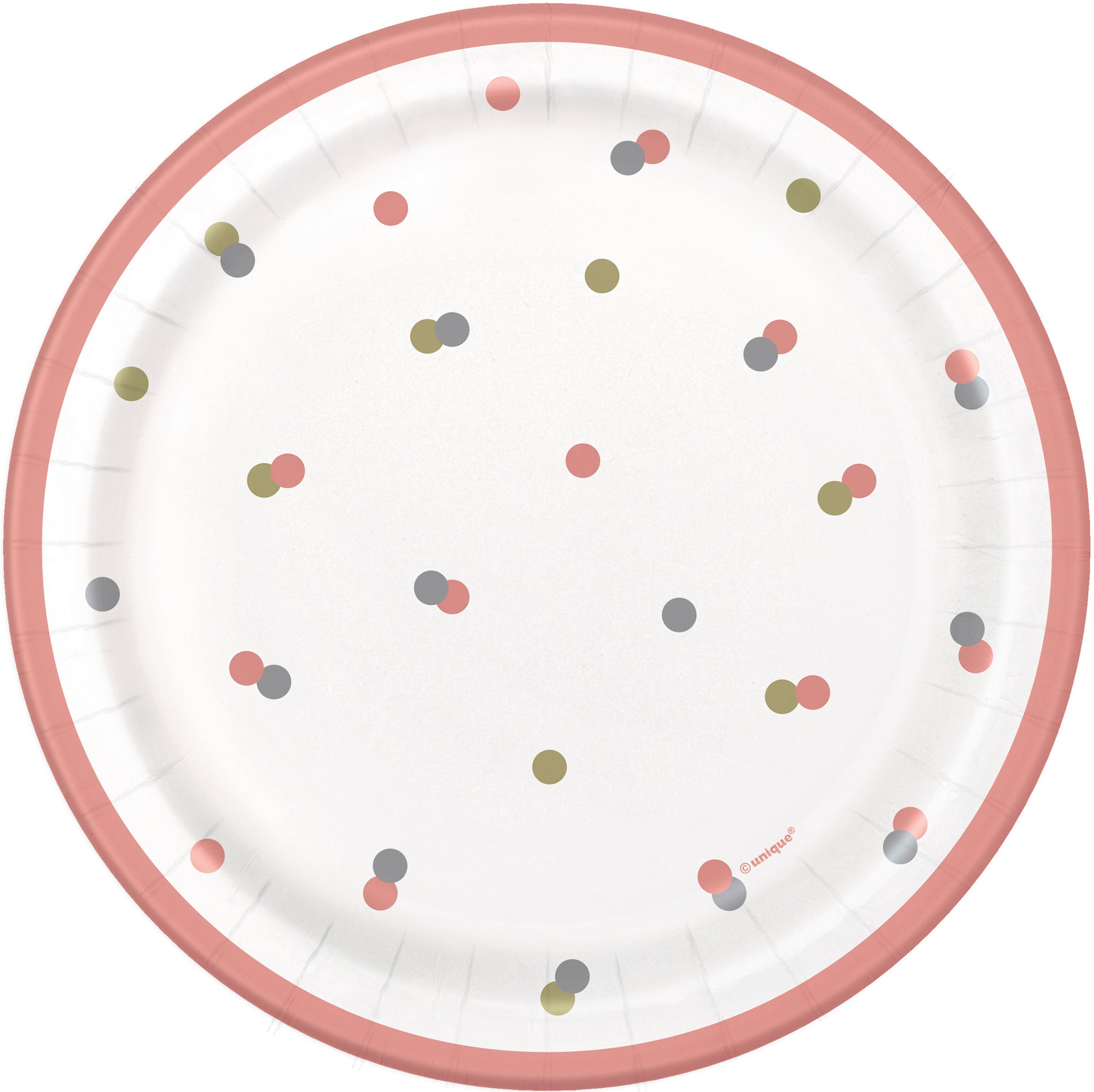 Happy Birthday Pink 8 Round Paper Plates 7in
