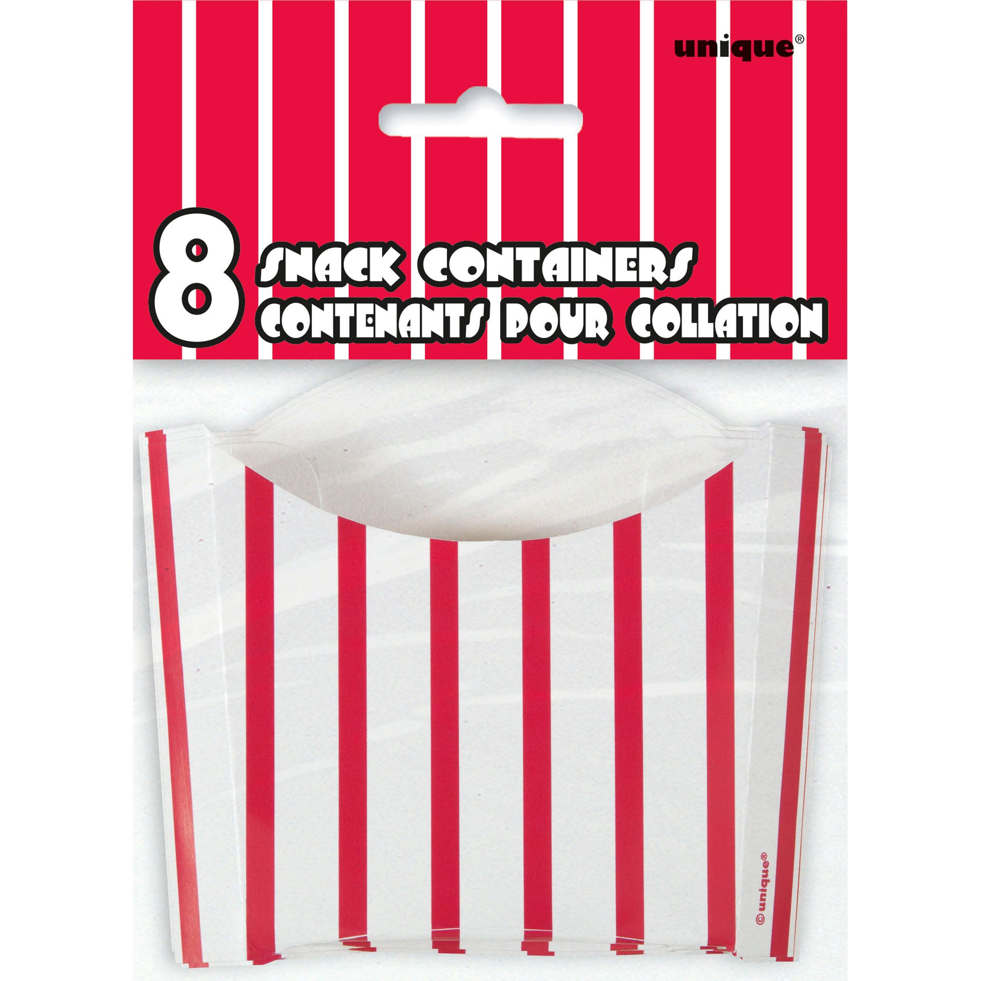 Football 8 Snack Containers 3.5Hx3.75Wx1D in
