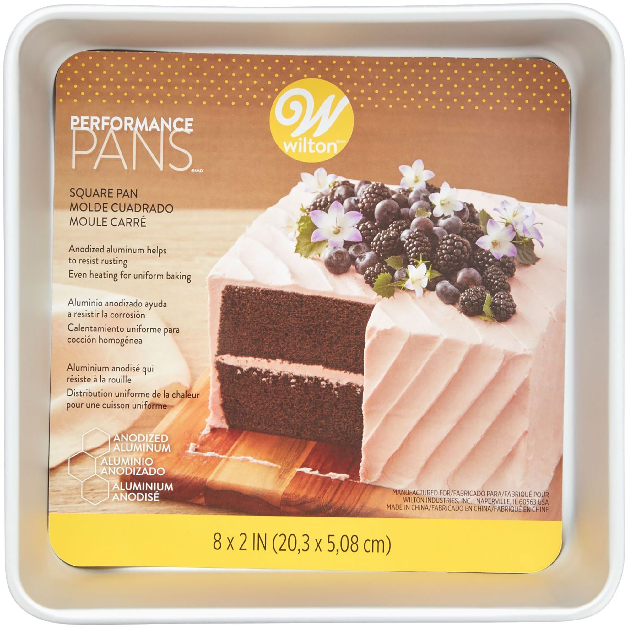 Wilton Square Cake Pan Anodized Aluminium 8x2in