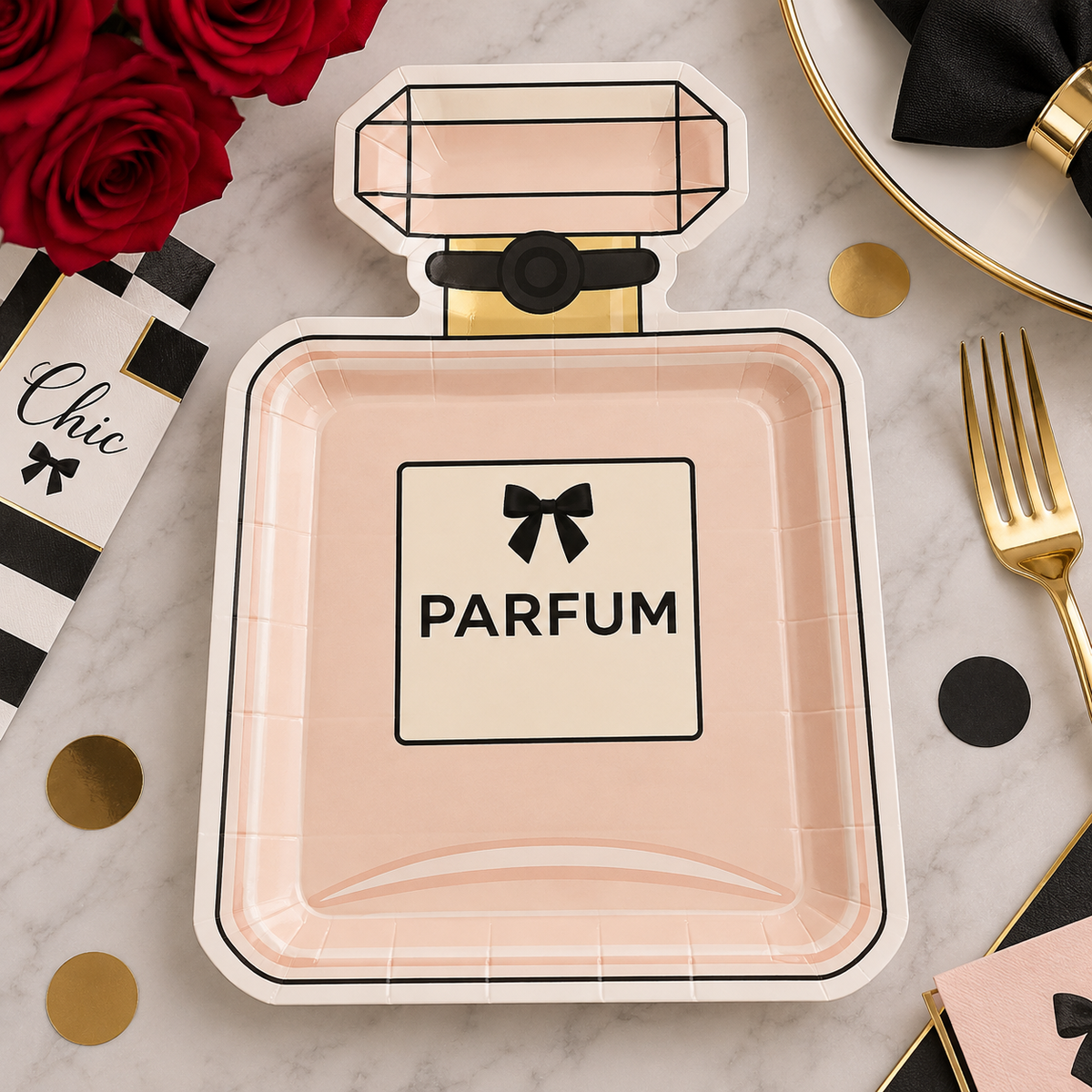 Oui Party Chic parfum 8 assiettes en papier 9po