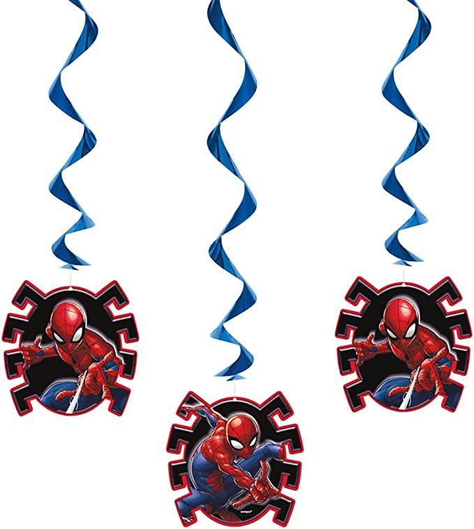 Spiderman 3 Hanging Swirl Decorations 26in