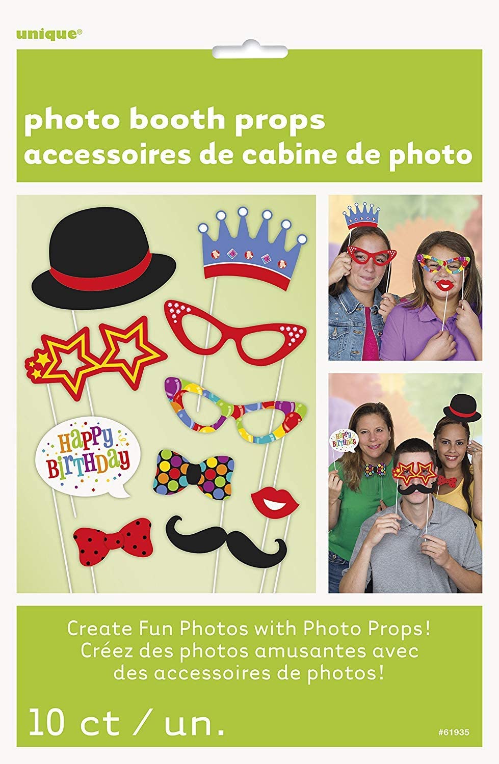 Confetti Birthday 10 Photo Props