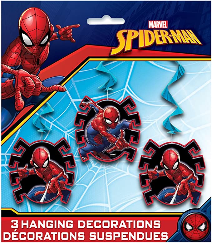 Spiderman 3 Hanging Swirl Decorations 26in