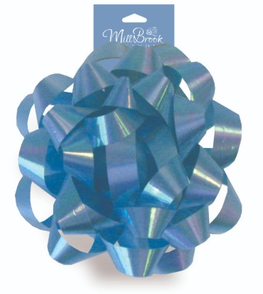 Mill Brook Iridescent Light Blue Confetti Bow 5in