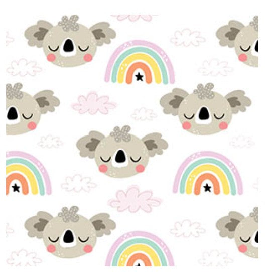 Mill Brook 2 Sheets Flat Wrap - Baby Koala Bear 19x27in each