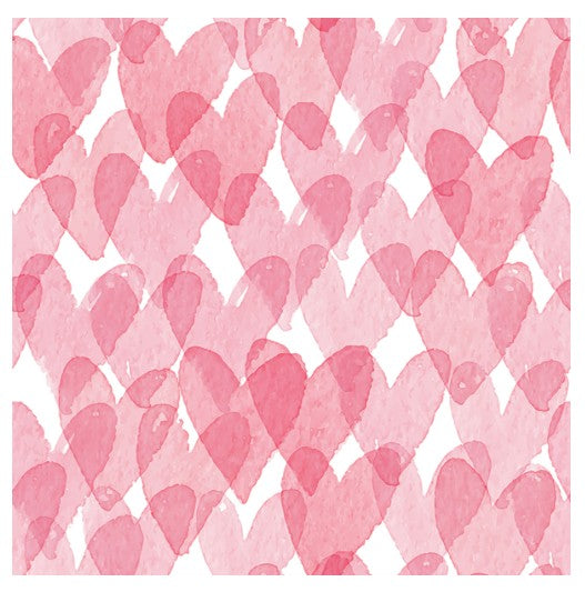 Mill Brook 2 Sheets Flat Wrap - Pink Hearts 19x27in each