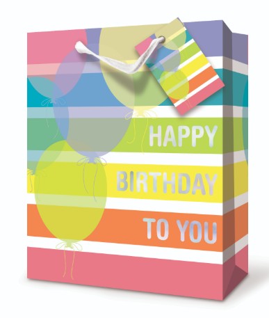 Rosedale Gift Bag - Happy Birthday to You Large 10.5W x12.75H x 5.5D in 