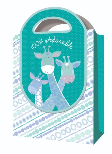 Rosedale Gift Bag - Baby with Handle Medium 7W x9H x4D in